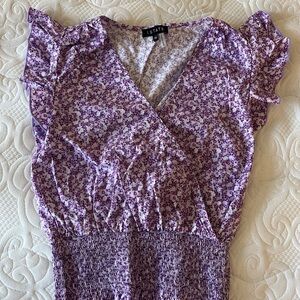 1. State Purple Floral Women's Top
